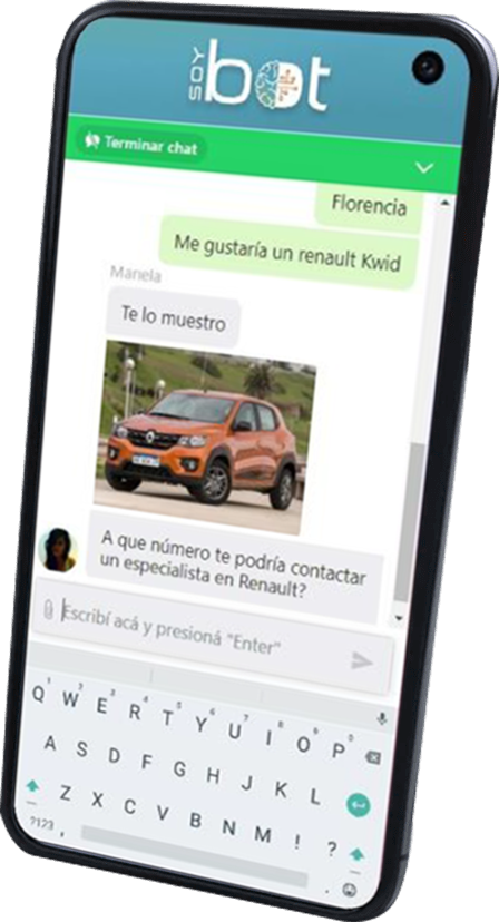 Ilustración de Bot IA conversando