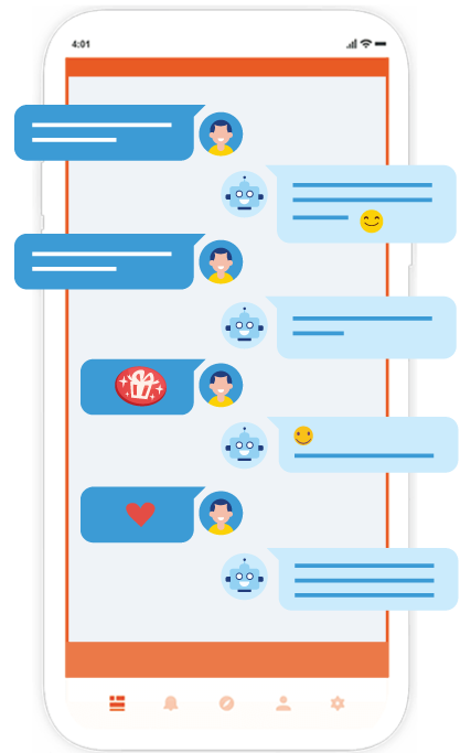 Chat en un teléfono móvil